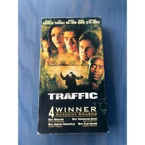 Traffic Benicio Del Toro Thriller Movie Vintage 2001 VHS Tape Pre-Loved